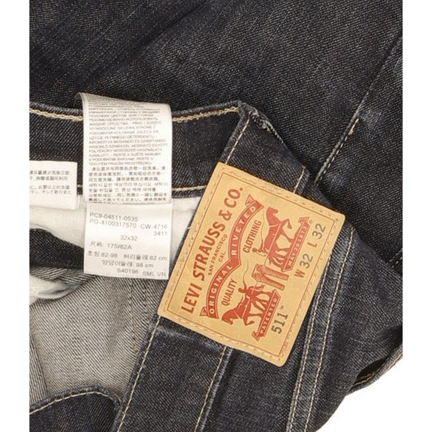 Levi's 511 Men Blue Straight Slim Stretch Jeans W32 L30