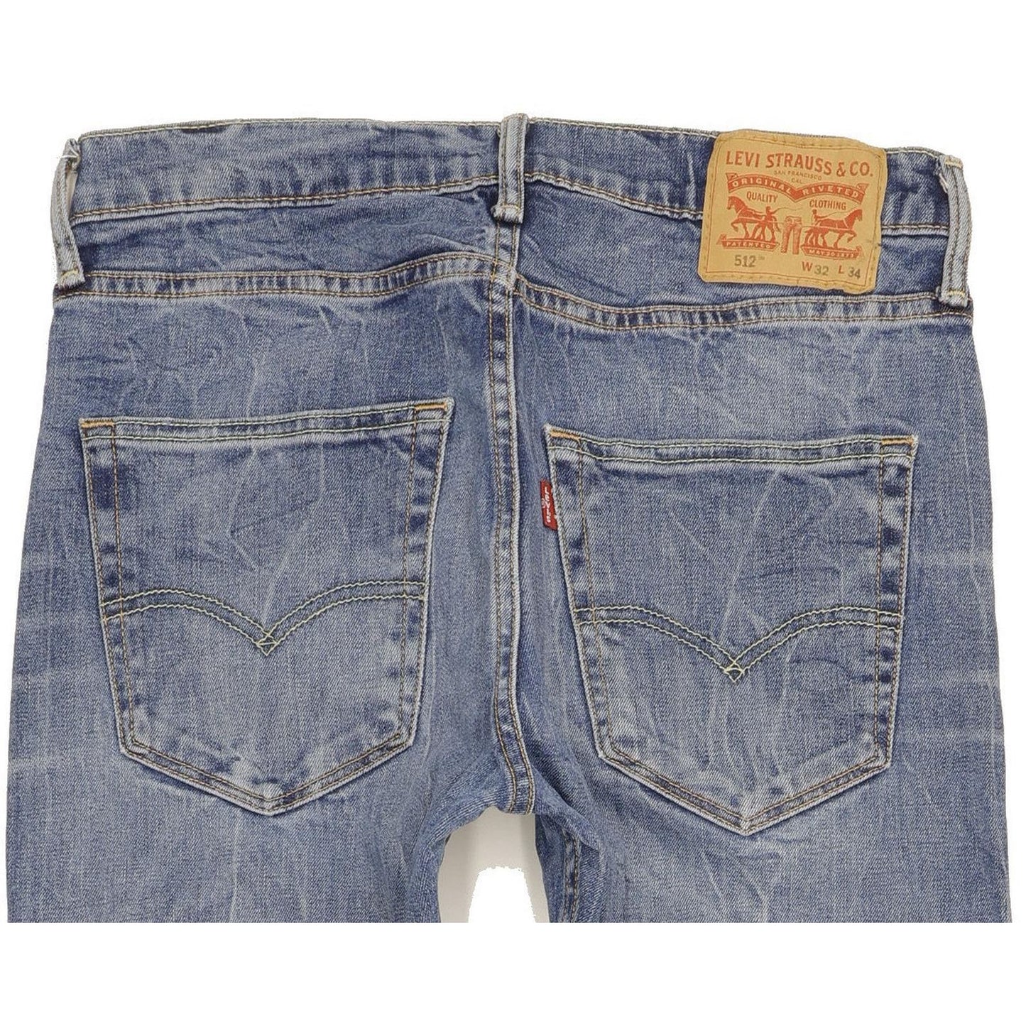 Levi's 512 Men Blue Tapered Slim Stretch Jeans W32 L34