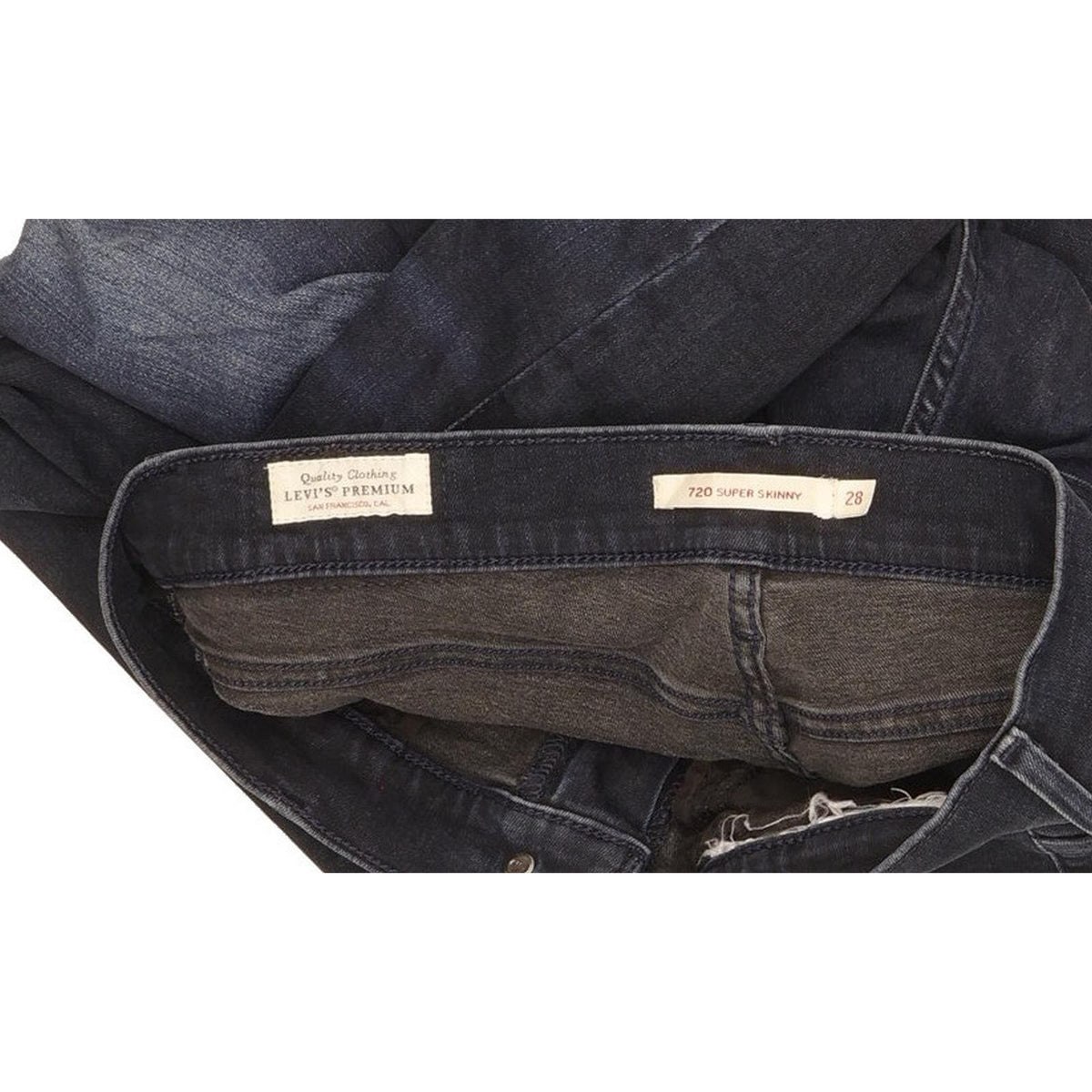Levi's 720 Super Women Navy Skinny Slim Stretch Jeans W28 L26