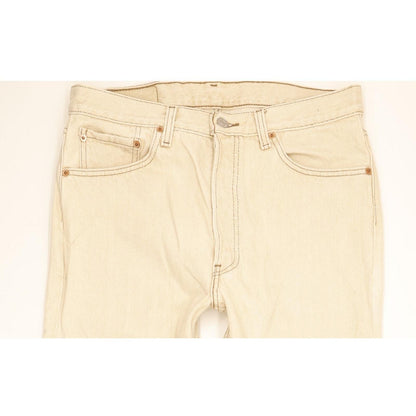 Levi's 501 Made in USA Men Beige Straight Regular Jeans W34 L32