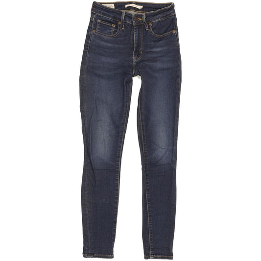 Levi's 721 Women Blue Skinny Slim Stretch Jeans W24 L28