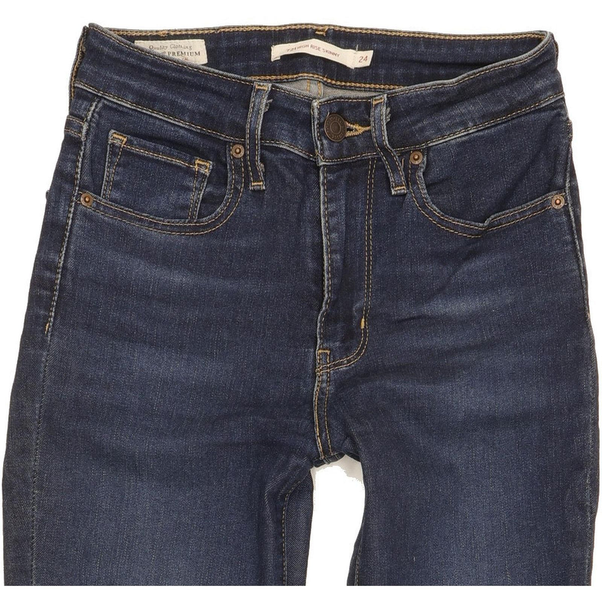 Levi's 721 Women Blue Skinny Slim Stretch Jeans W24 L28