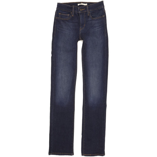 Levi's Slimming Women Navy Straight Slim Stretch Jeans W25 L32