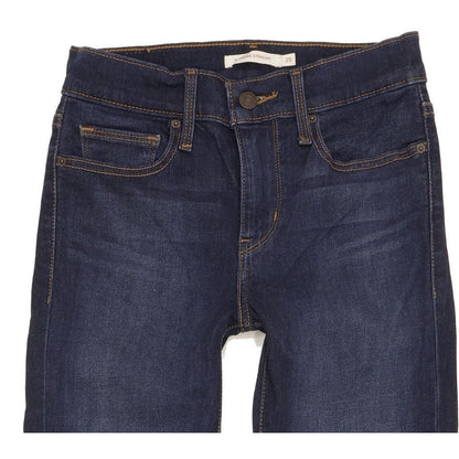 Levi's Slimming Women Navy Straight Slim Stretch Jeans W25 L32