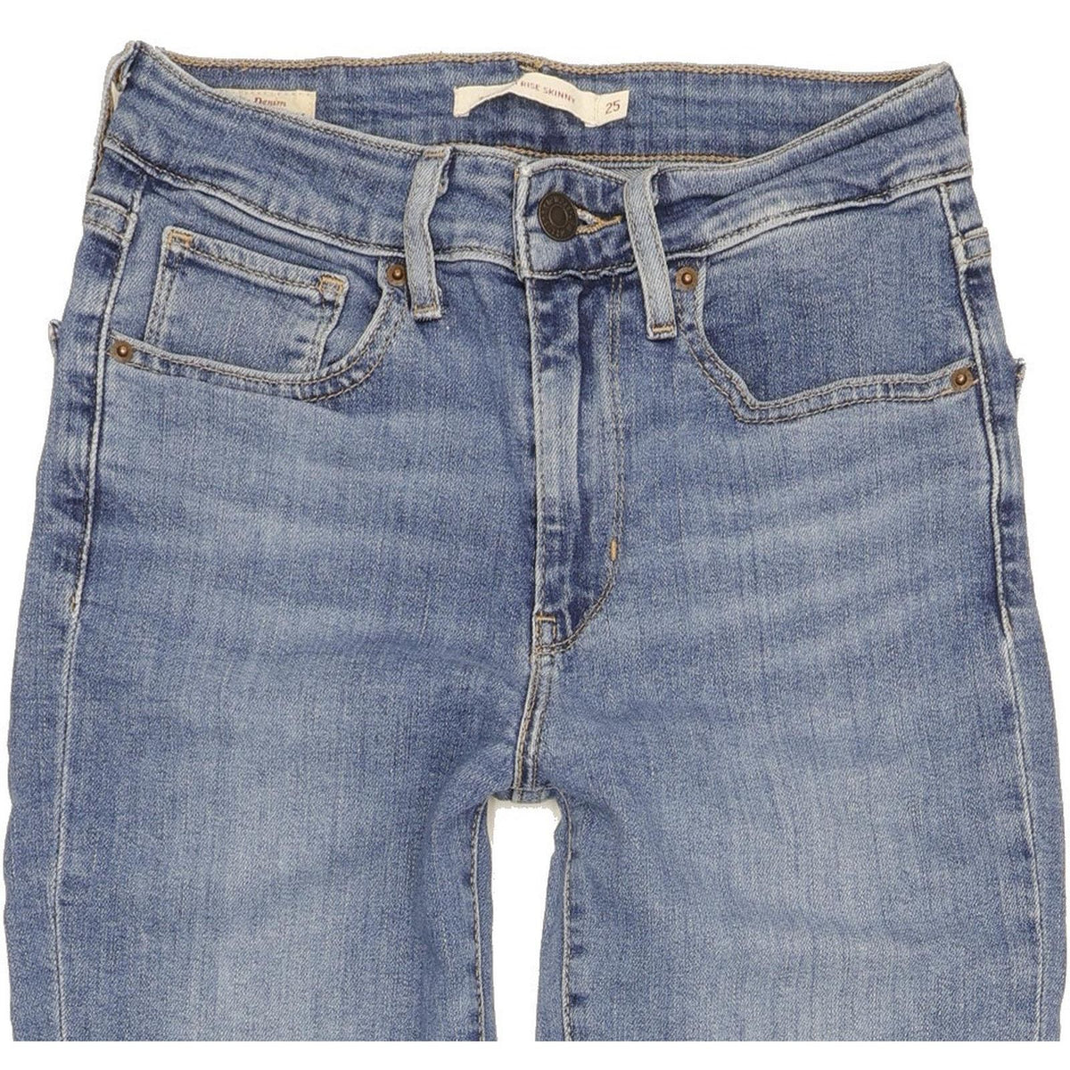 Levi's 721 Women Blue Skinny Slim Stretch Jeans W25 L29