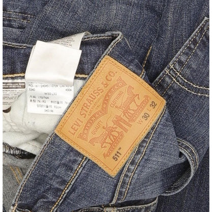 Levi's 511 Men Blue Straight Slim Stretch Jeans W30 L32