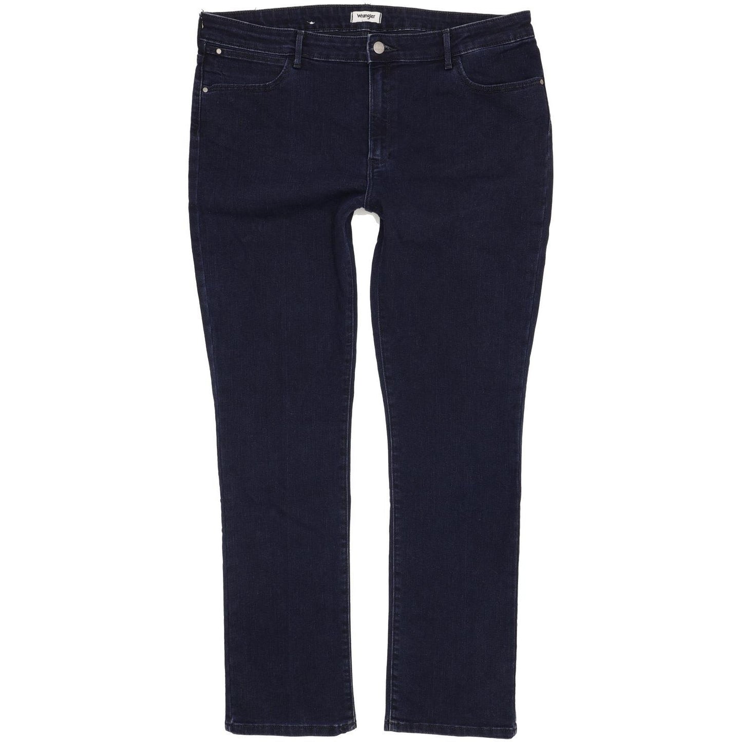 Wrangler Navy Straight Regular Stretch Jeans High Waisted W34 L31