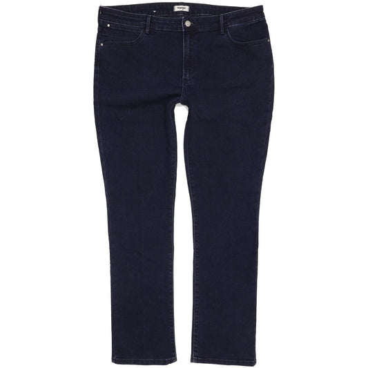 Wrangler Navy Straight Regular Stretch Jeans High Waisted W34 L31