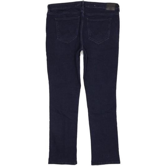 Wrangler Navy Straight Regular Stretch Jeans High Waisted W34 L31