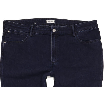 Wrangler Navy Straight Regular Stretch Jeans High Waisted W34 L31