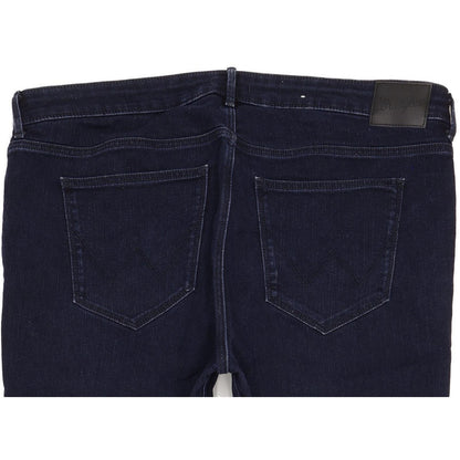 Wrangler Navy Straight Regular Stretch Jeans High Waisted W34 L31