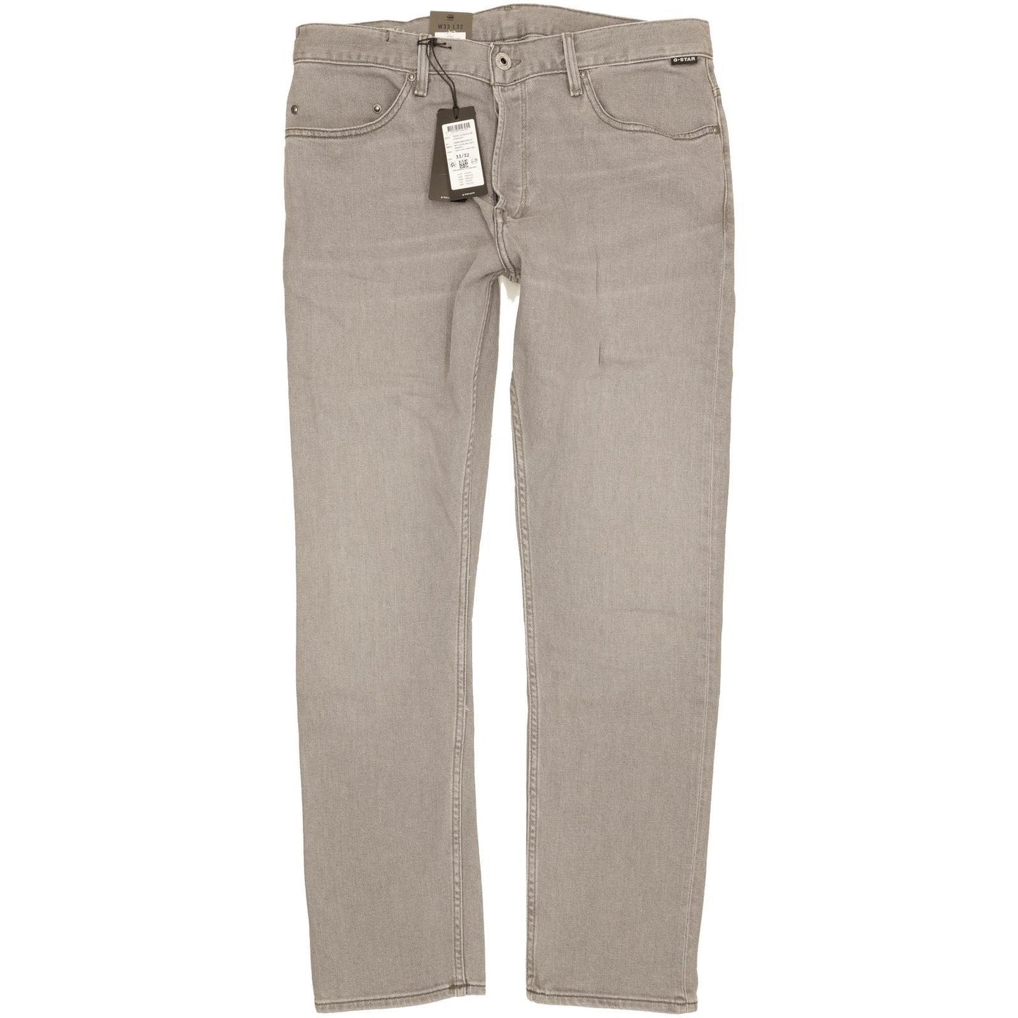 G-Star Triple Men Grey Straight Regular Stretch Jeans W33 L32