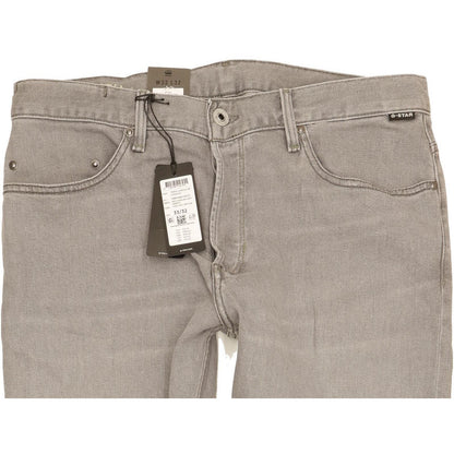 G-Star Triple Men Grey Straight Regular Stretch Jeans W33 L32