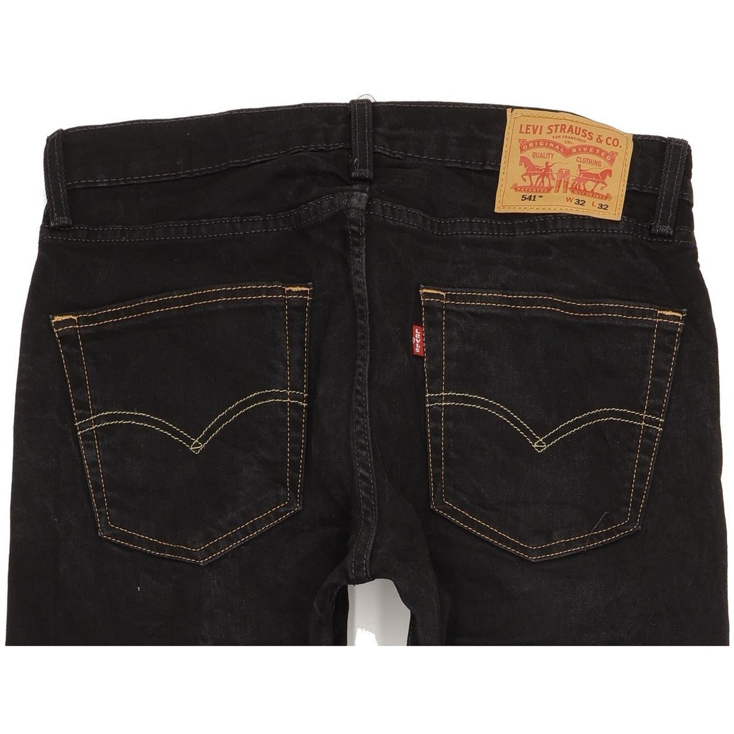 Levi's 541 Men Black Straight Regular Stretch Jeans W32 L31