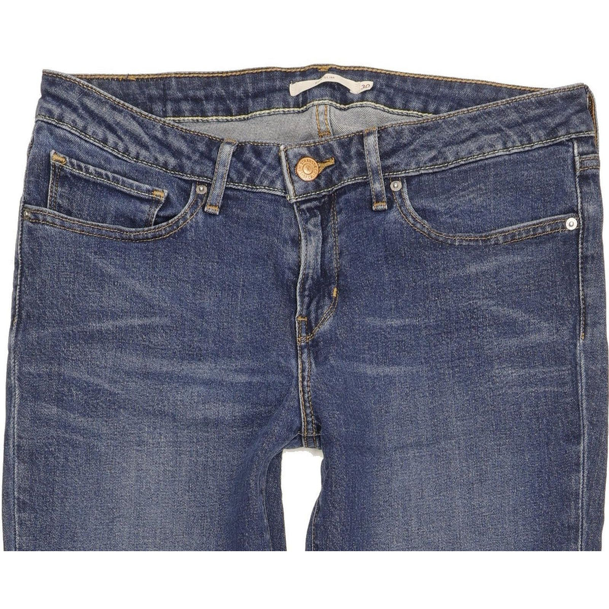 Levi's 712 Women Blue Straight Slim Stretch Jeans W30 L30