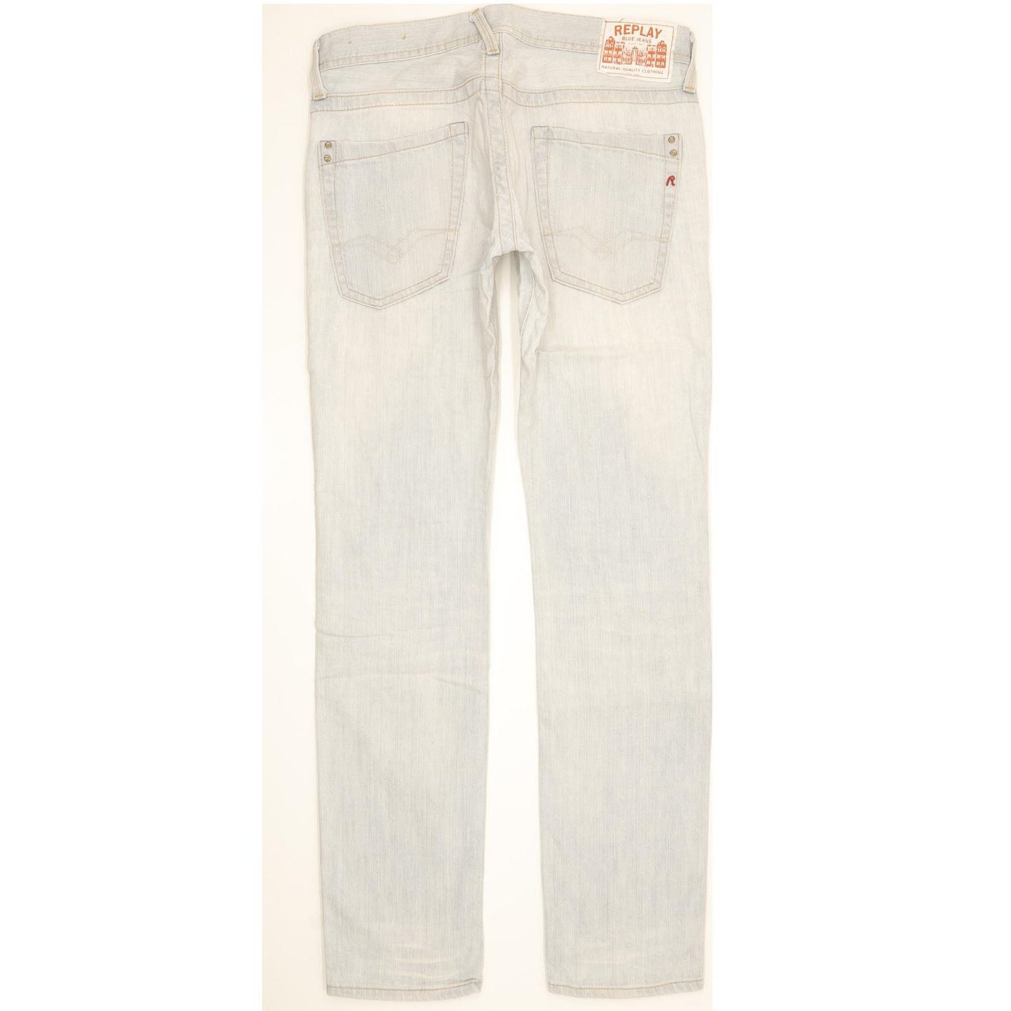 Replay Men Blue Straight Slim Stretch Jeans W32 L33