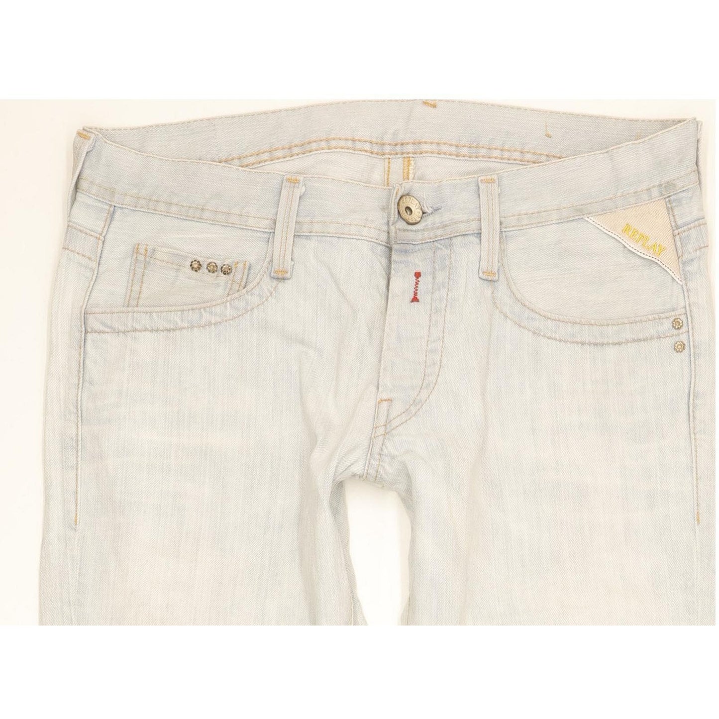 Replay Men Blue Straight Slim Stretch Jeans W32 L33