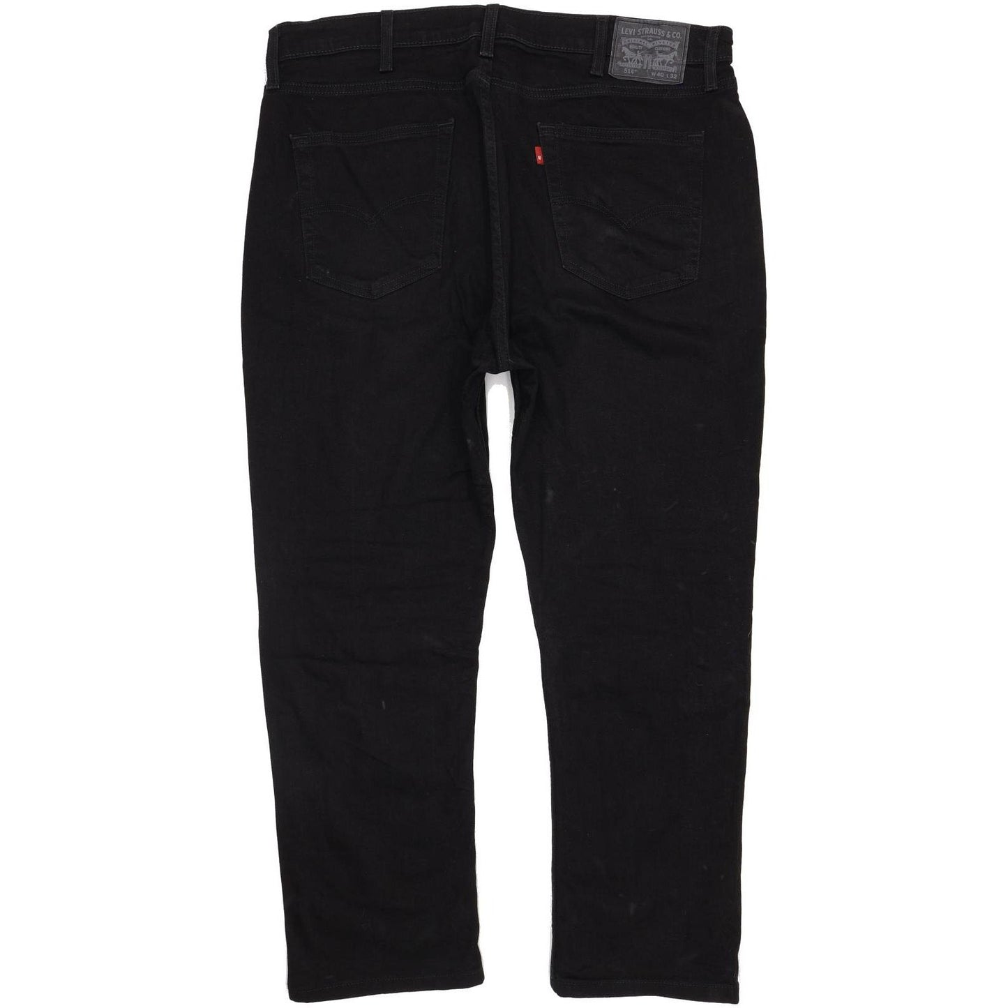 Levi's 514 Men Black Straight Slim Stretch Jeans W40 L28