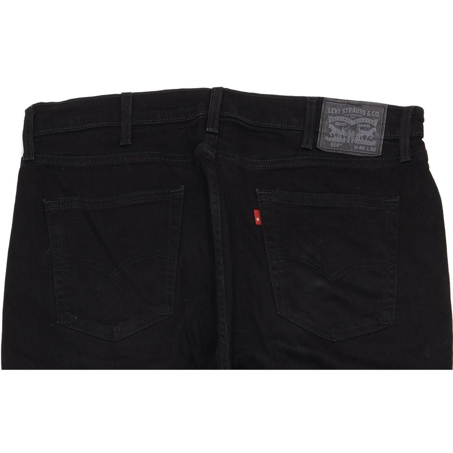 Levi's 514 Men Black Straight Slim Stretch Jeans W40 L28