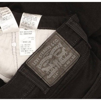 Levi's 514 Men Black Straight Slim Stretch Jeans W40 L28