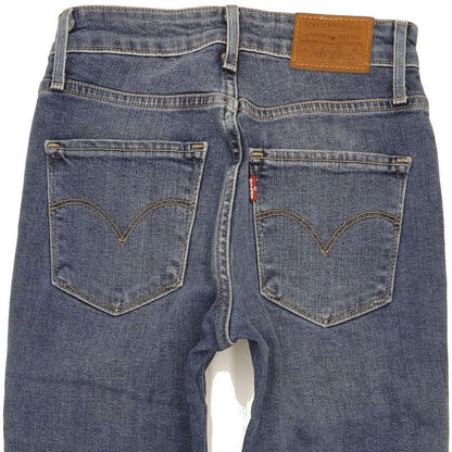 Levi's 721 Women Blue Skinny Slim Stretch Jeans W24 L29