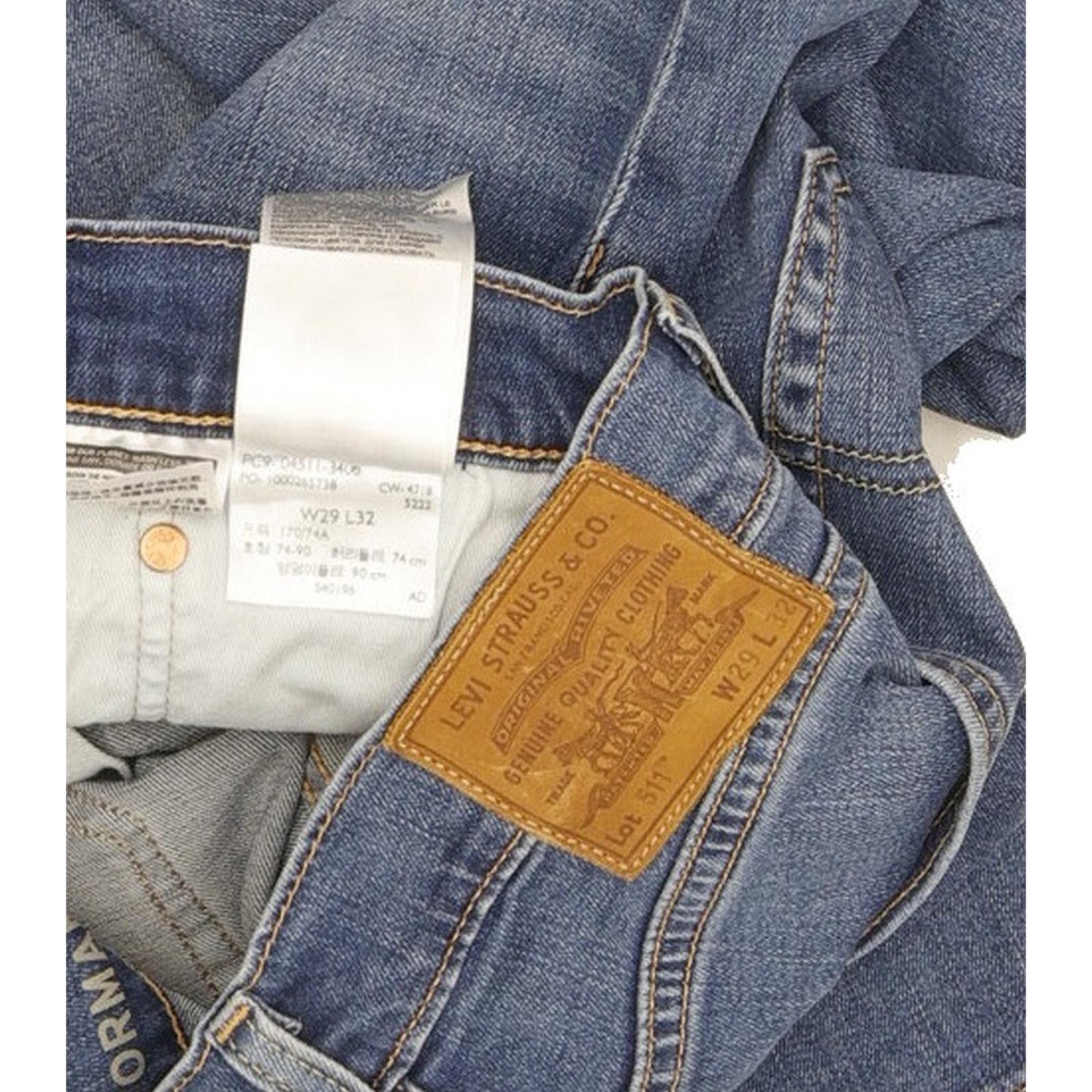Levi's 511 Men Blue Straight Slim Stretch Jeans W29 L31
