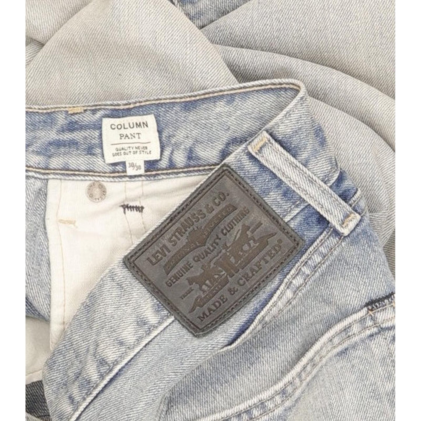 Levi's Column Blue Straight Regular Jeans High Waisted W30 L29