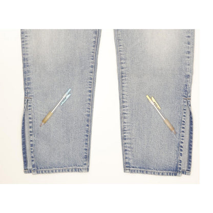 Levi's Column Blue Straight Regular Jeans High Waisted W30 L29