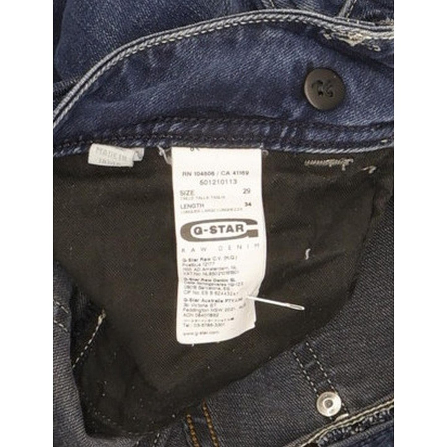 G-Star Lynn Women Blue Straight Slim Stretch Jeans W29 L32