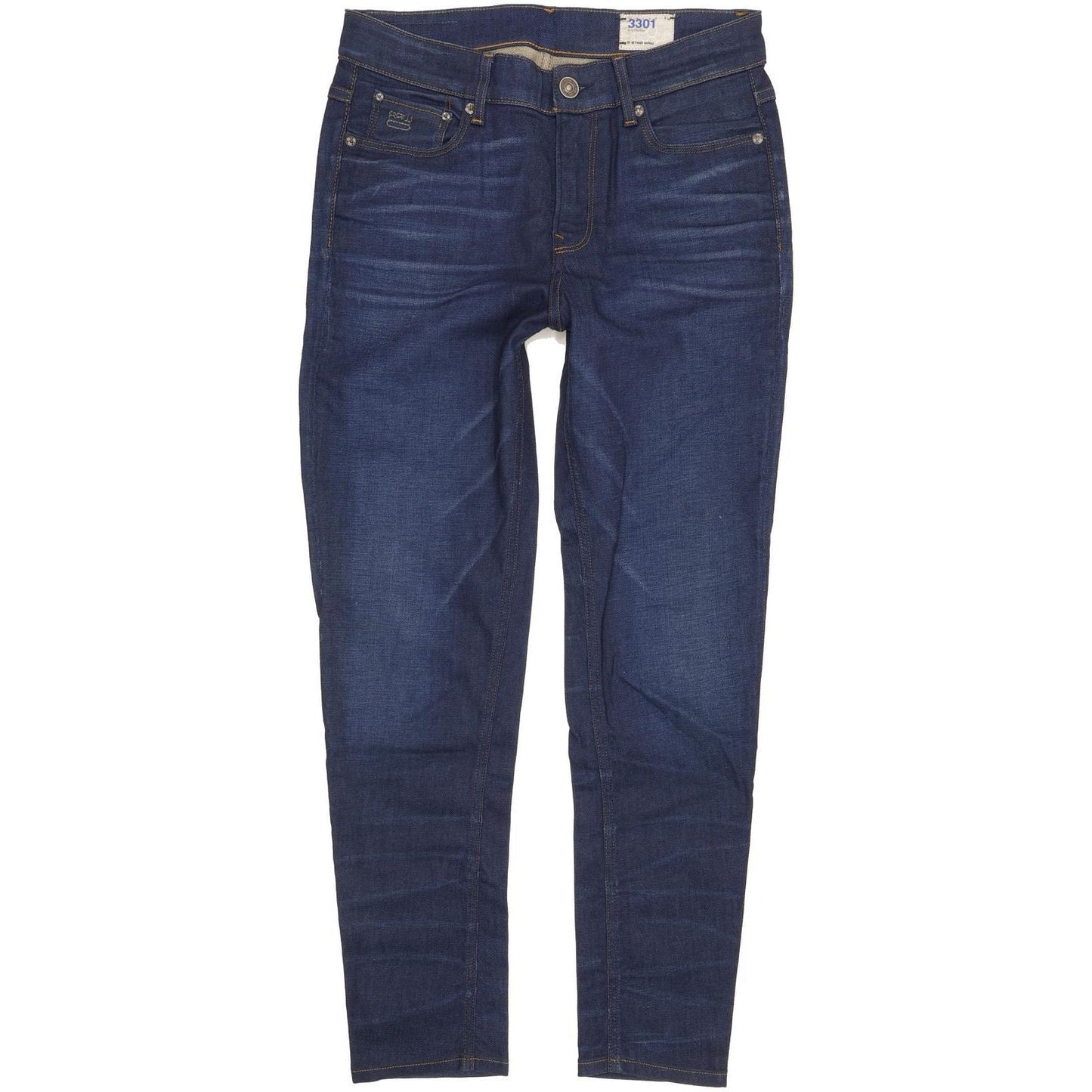 G-Star 3301 Women Blue Tapered Slim Stretch Jeans W27 L28