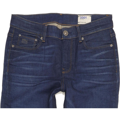 G-Star 3301 Women Blue Tapered Slim Stretch Jeans W27 L28