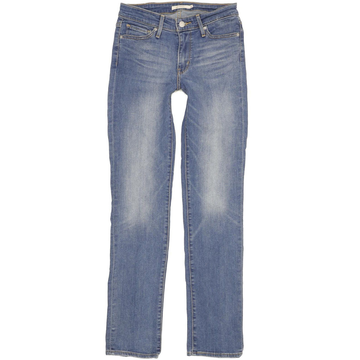 Levi's 714 Women Blue Straight Slim Stretch Jeans W27 L32