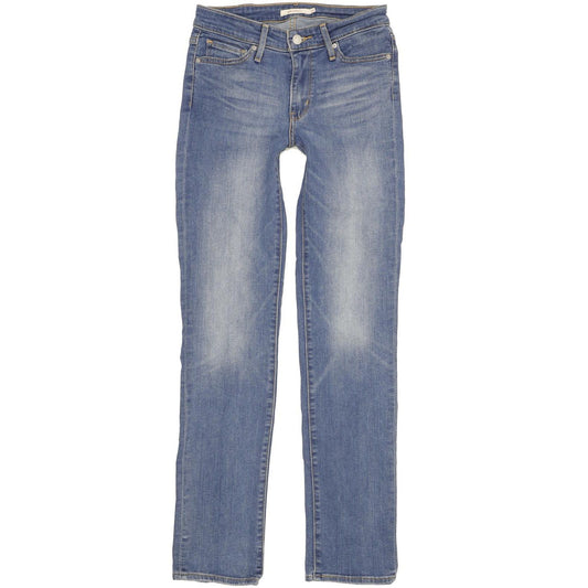 Levi's 714 Women Blue Straight Slim Stretch Jeans W27 L32