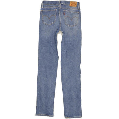 Levi's 714 Women Blue Straight Slim Stretch Jeans W27 L32