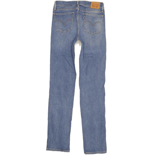 Levi's 714 Women Blue Straight Slim Stretch Jeans W27 L32