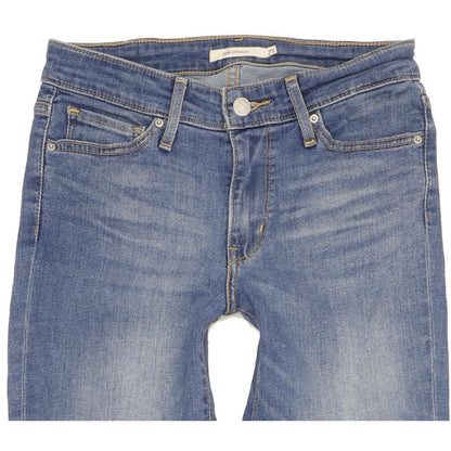 Levi's 714 Women Blue Straight Slim Stretch Jeans W27 L32