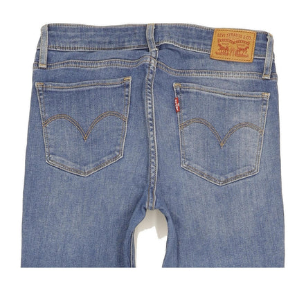 Levi's 714 Women Blue Straight Slim Stretch Jeans W27 L32