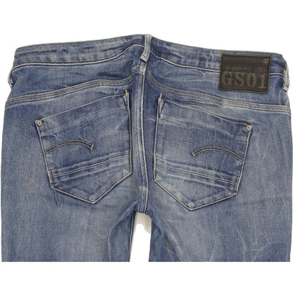 G-Star New Radar Women Blue Skinny Slim Stretch Jeans W30 L34