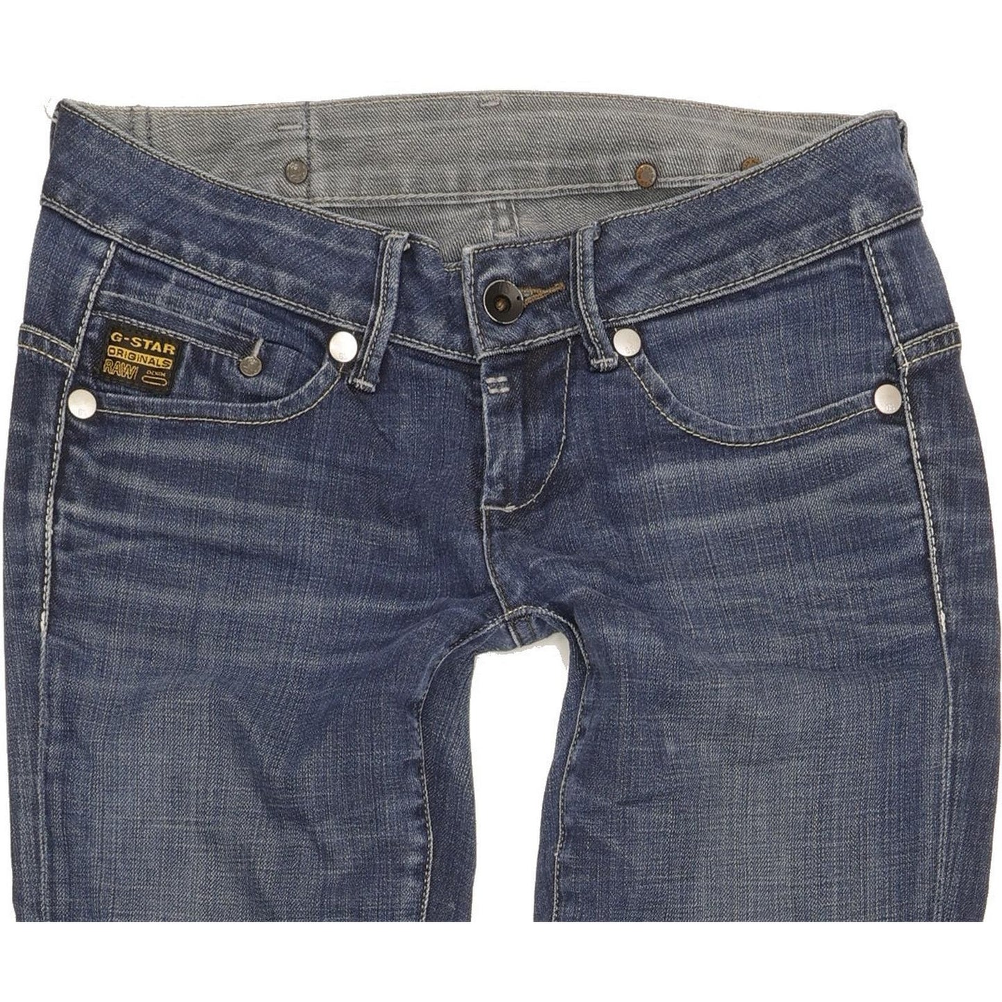 G-Star Midge Women Blue Straight Slim Stretch Jeans W27 L33