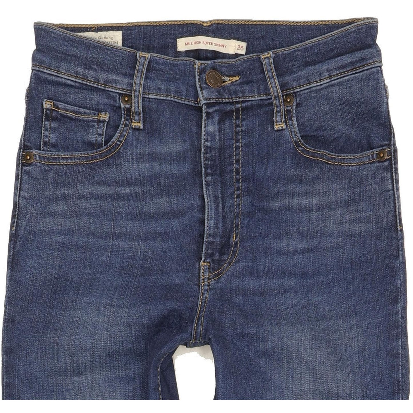 Levi's Mile Blue Skinny Slim Stretch Jeans High Waisted W26 L30
