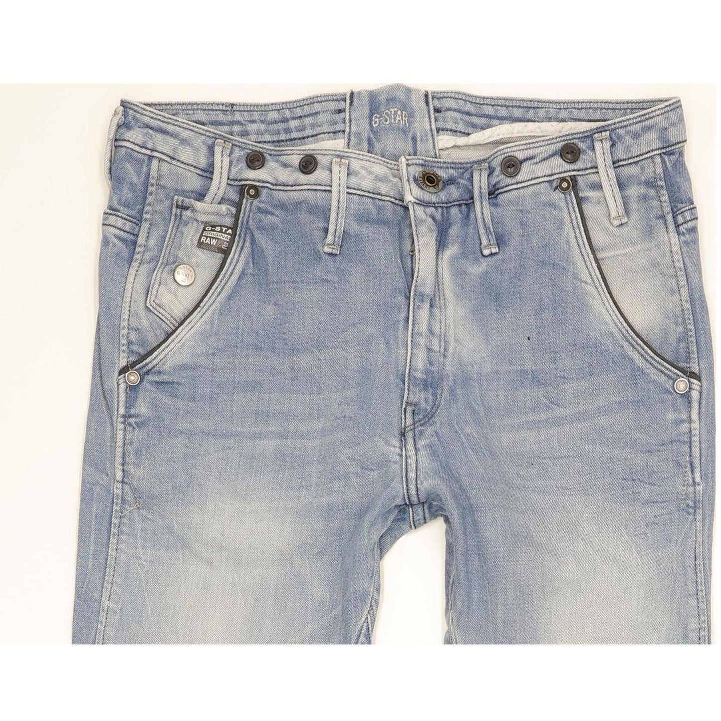 G-Star Arc Navy 3D Women Blue Tapered Slim Stretch Jeans W25 L32