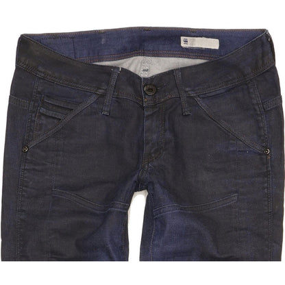 G-Star New Elva 3D Women Navy Tapered Slim Stretch Jeans W27 L32
