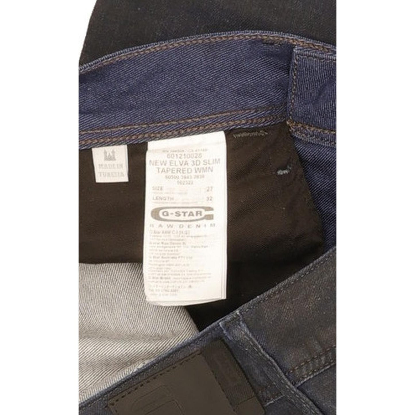 G-Star New Elva 3D Women Navy Tapered Slim Stretch Jeans W27 L32