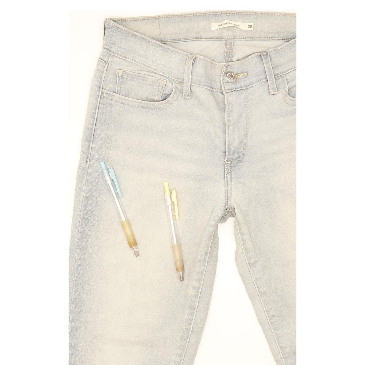 Levi's 710 Super Women Blue Skinny Slim Stretch Jeans W28 L29