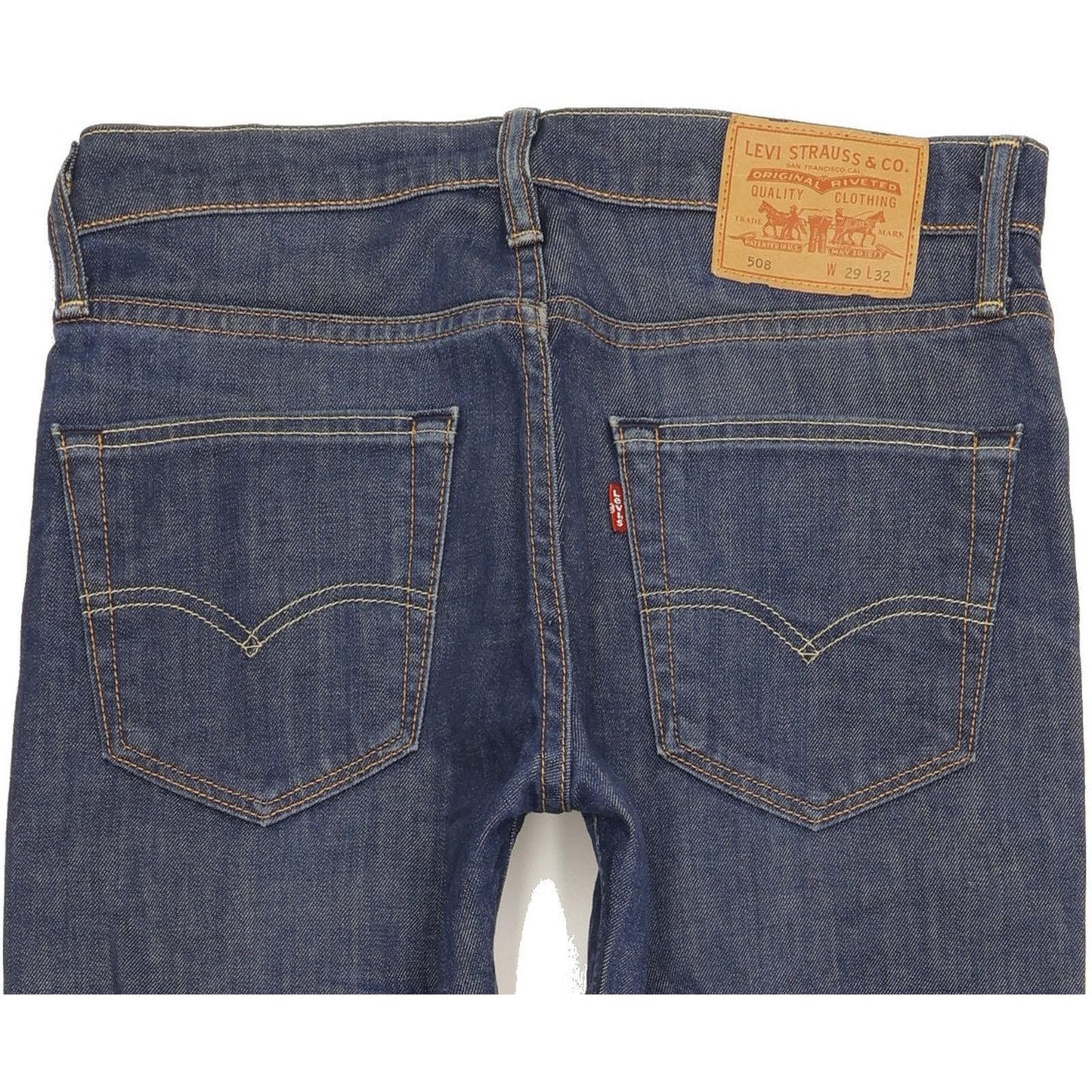 Levi's 508 Men Blue Straight Slim Stretch Jeans W29 L32
