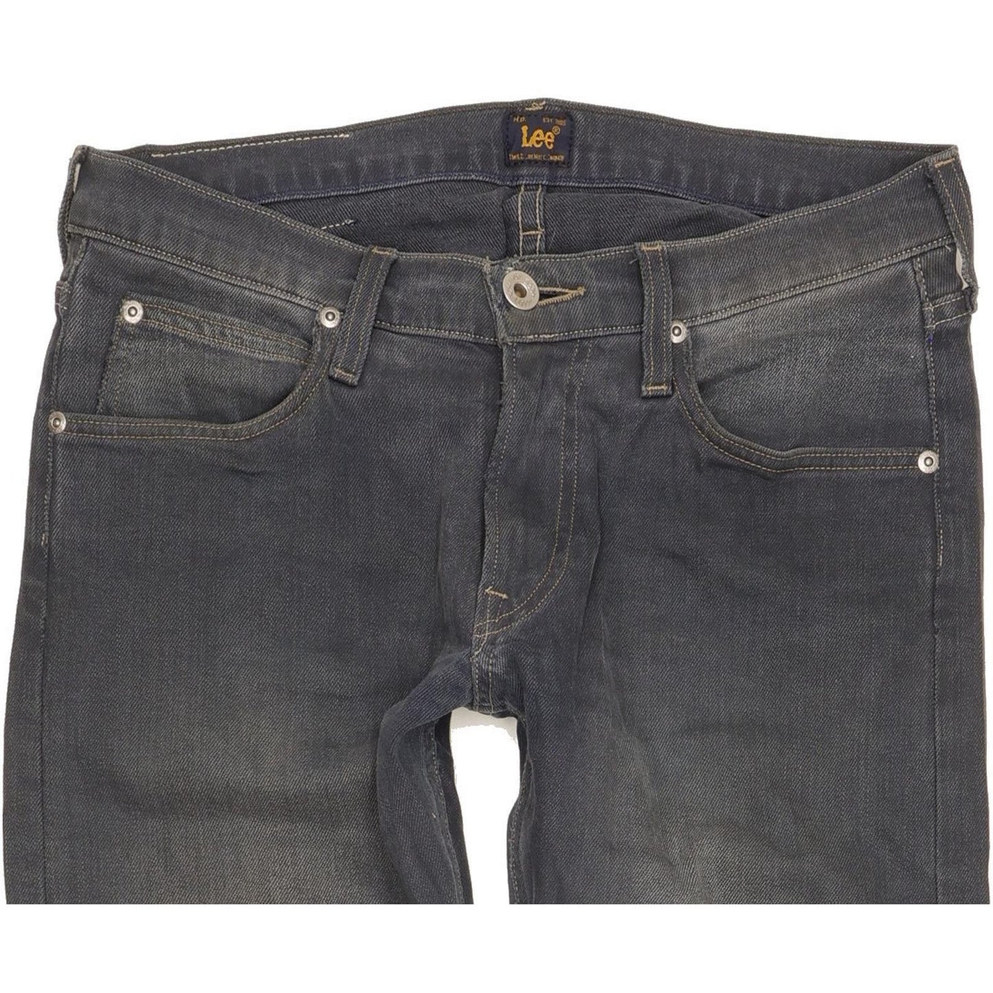 Lee Luke Men Grey Skinny Slim Stretch Jeans W29 L32