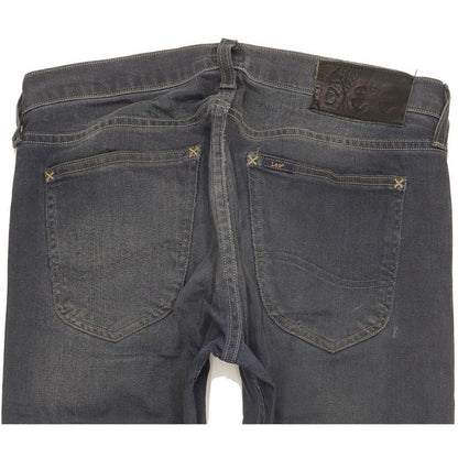 Lee Luke Men Grey Skinny Slim Stretch Jeans W29 L32