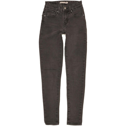 Levi's 721 Women Charcoal Skinny Slim Stretch Jeans W24 L30