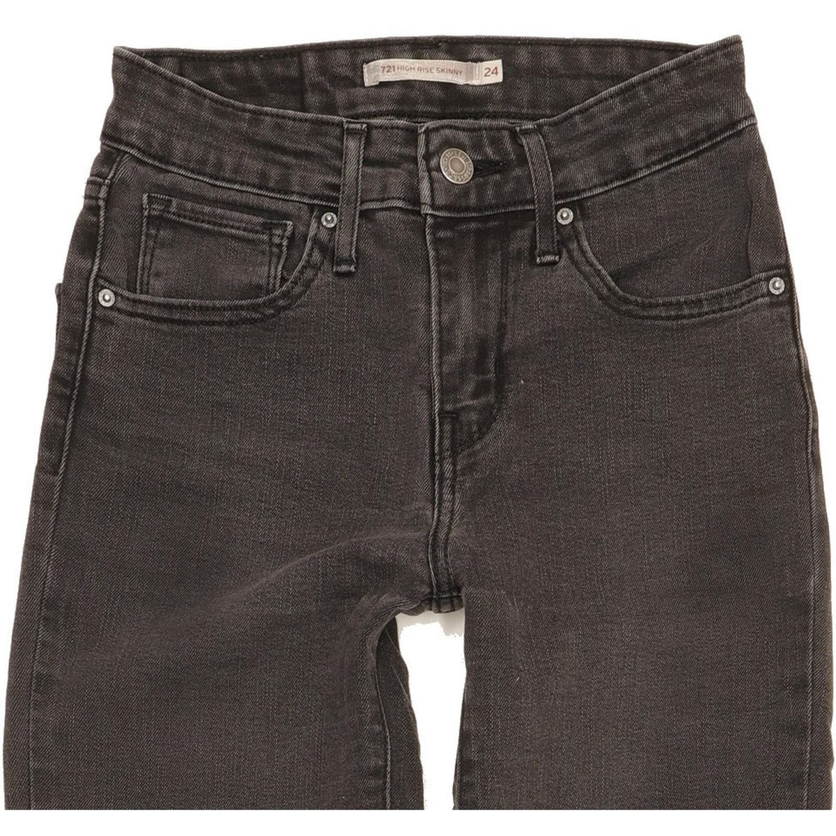 Levi's 721 Women Charcoal Skinny Slim Stretch Jeans W24 L30