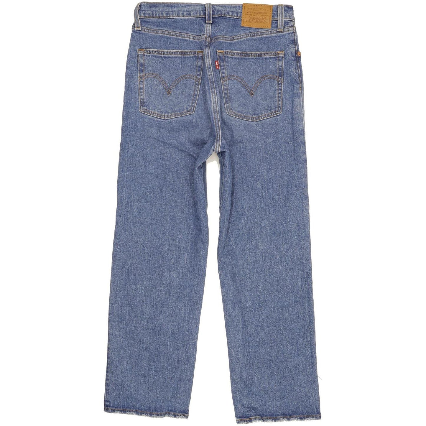 Levi's Ribcage Blue Straight Slim Stretch Jeans High Waisted W29 L27